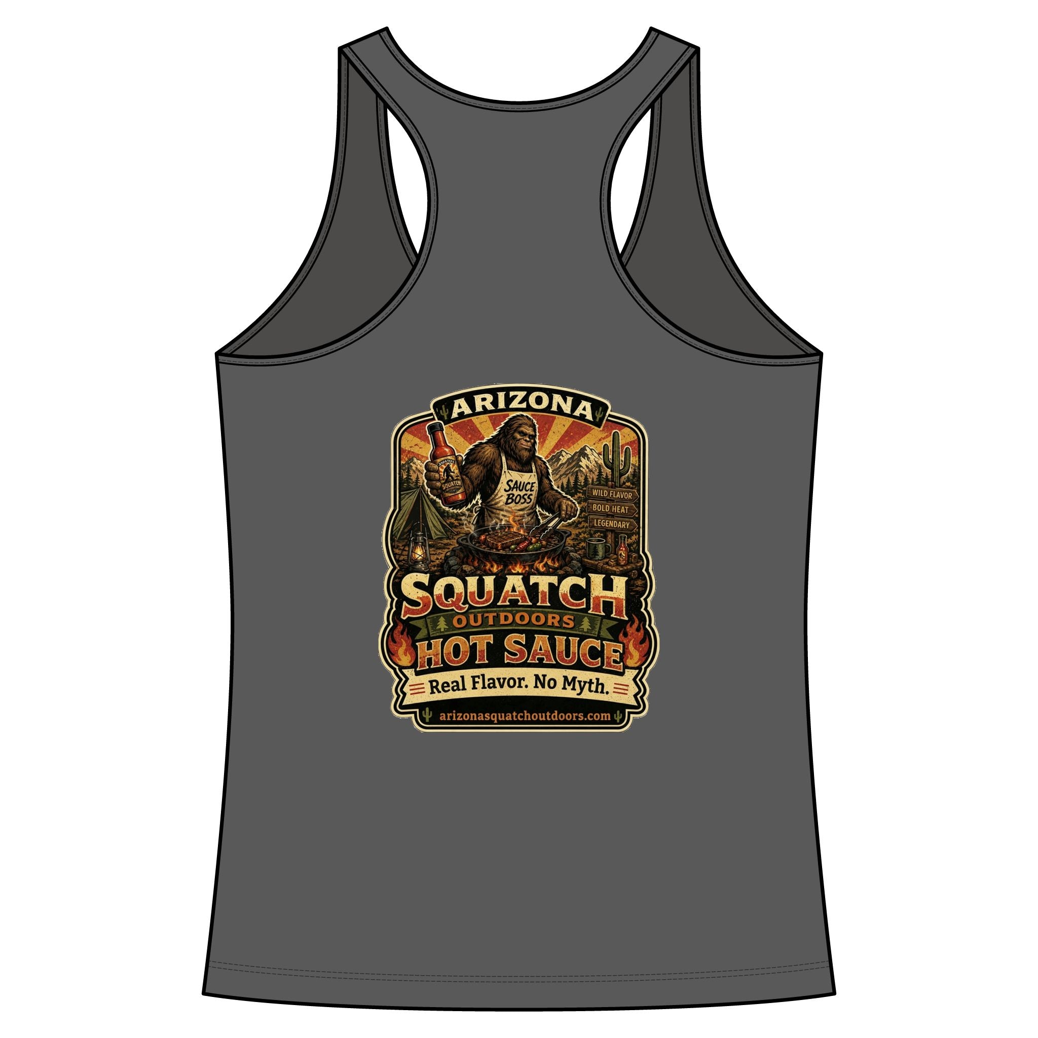 Arizona Squatch Outdoors Hot Sauce Women's Racerback Tank Top
