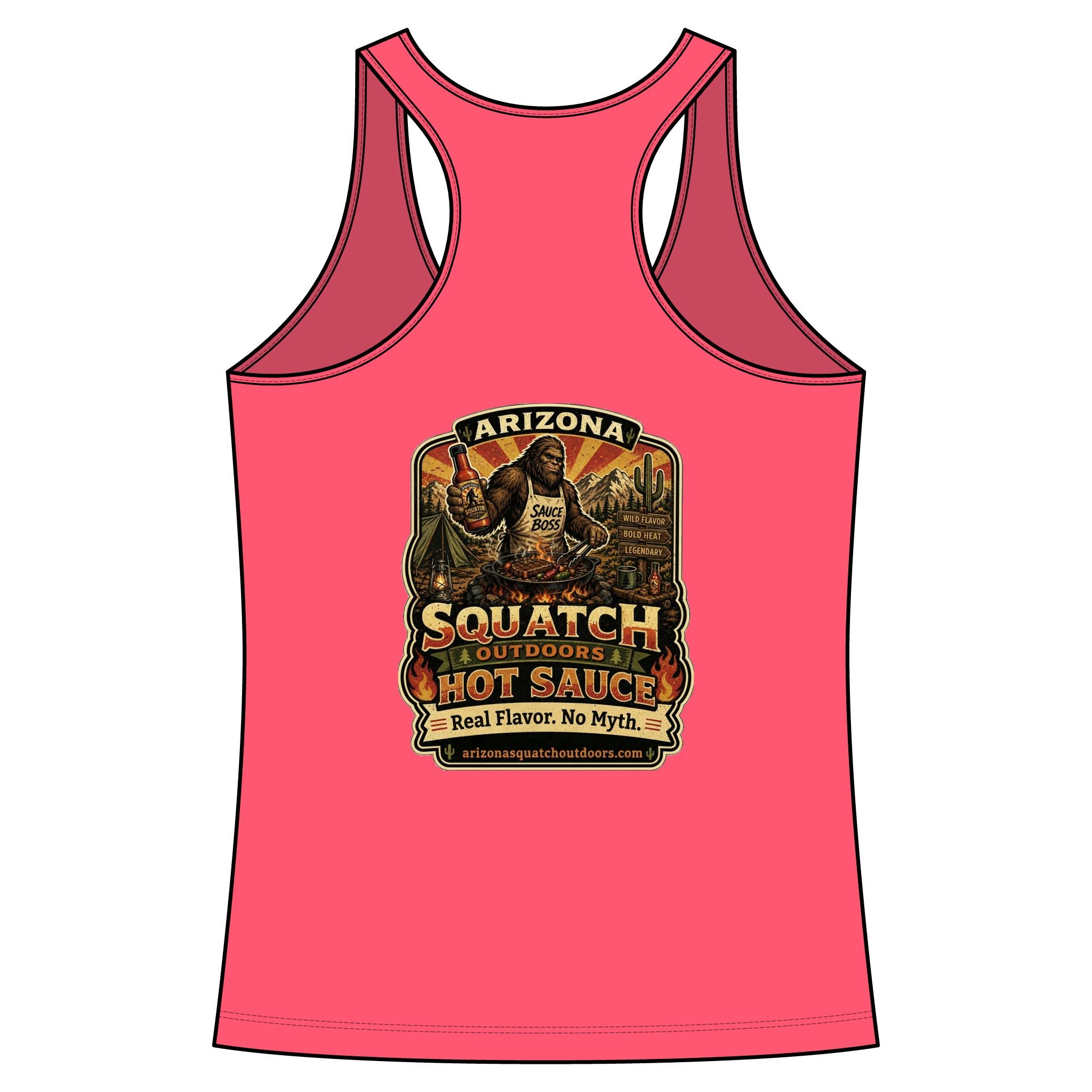 Arizona Squatch Outdoors Hot Sauce Women's Racerback Tank Top