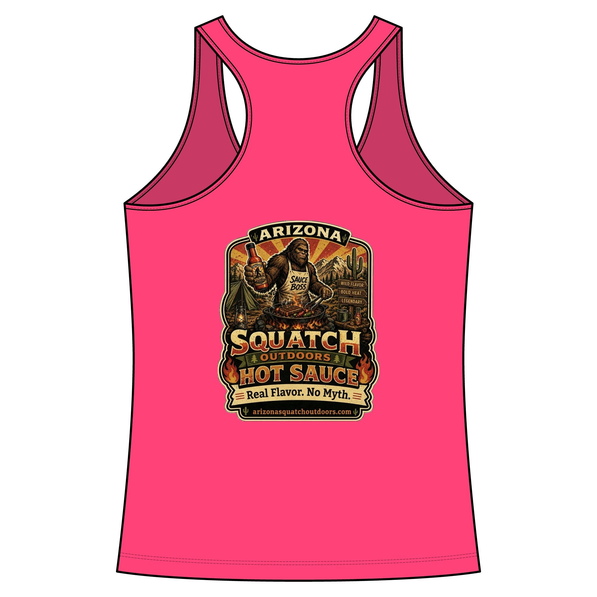 Arizona Squatch Outdoors Hot Sauce Women's Racerback Tank Top