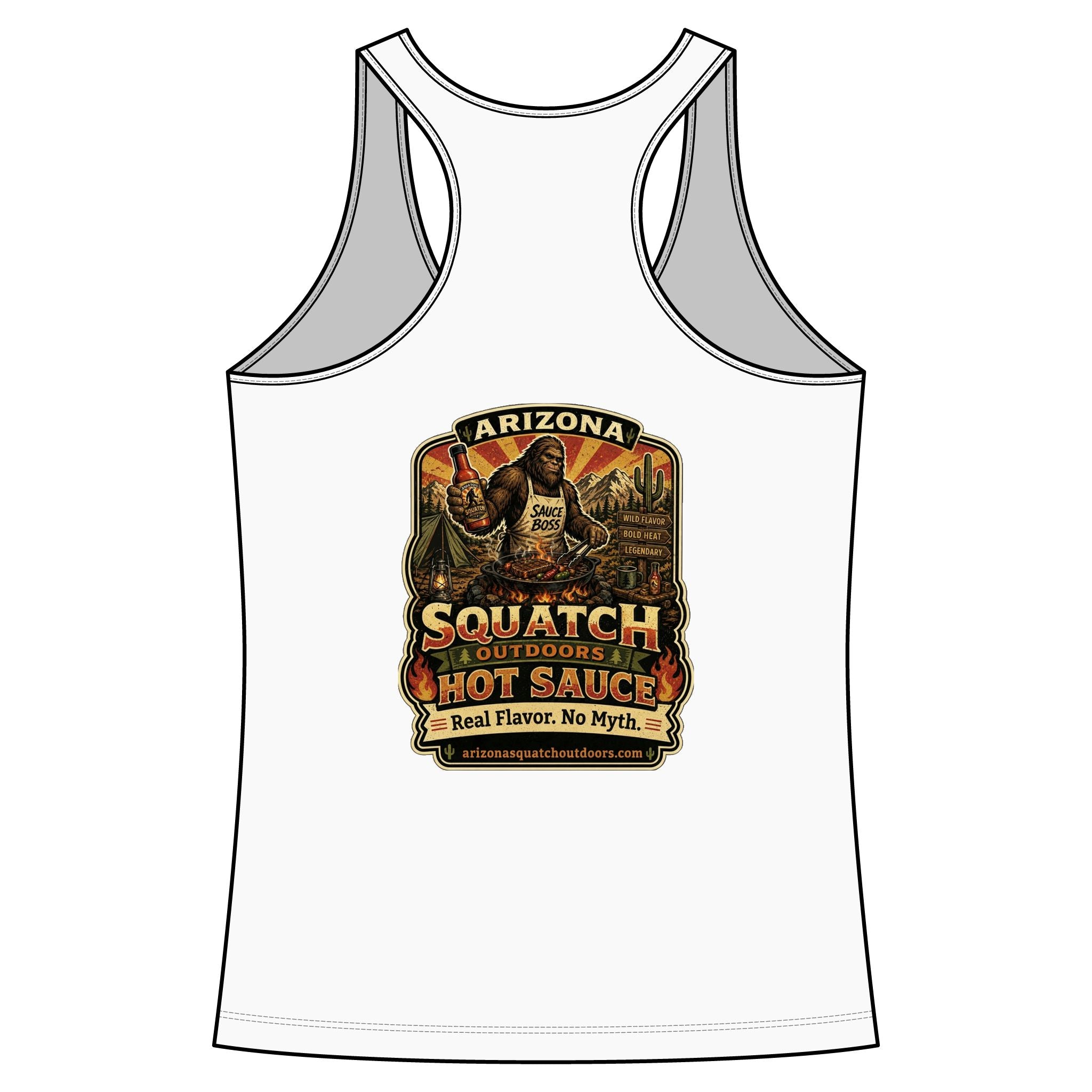 Arizona Squatch Outdoors Hot Sauce Women's Racerback Tank Top