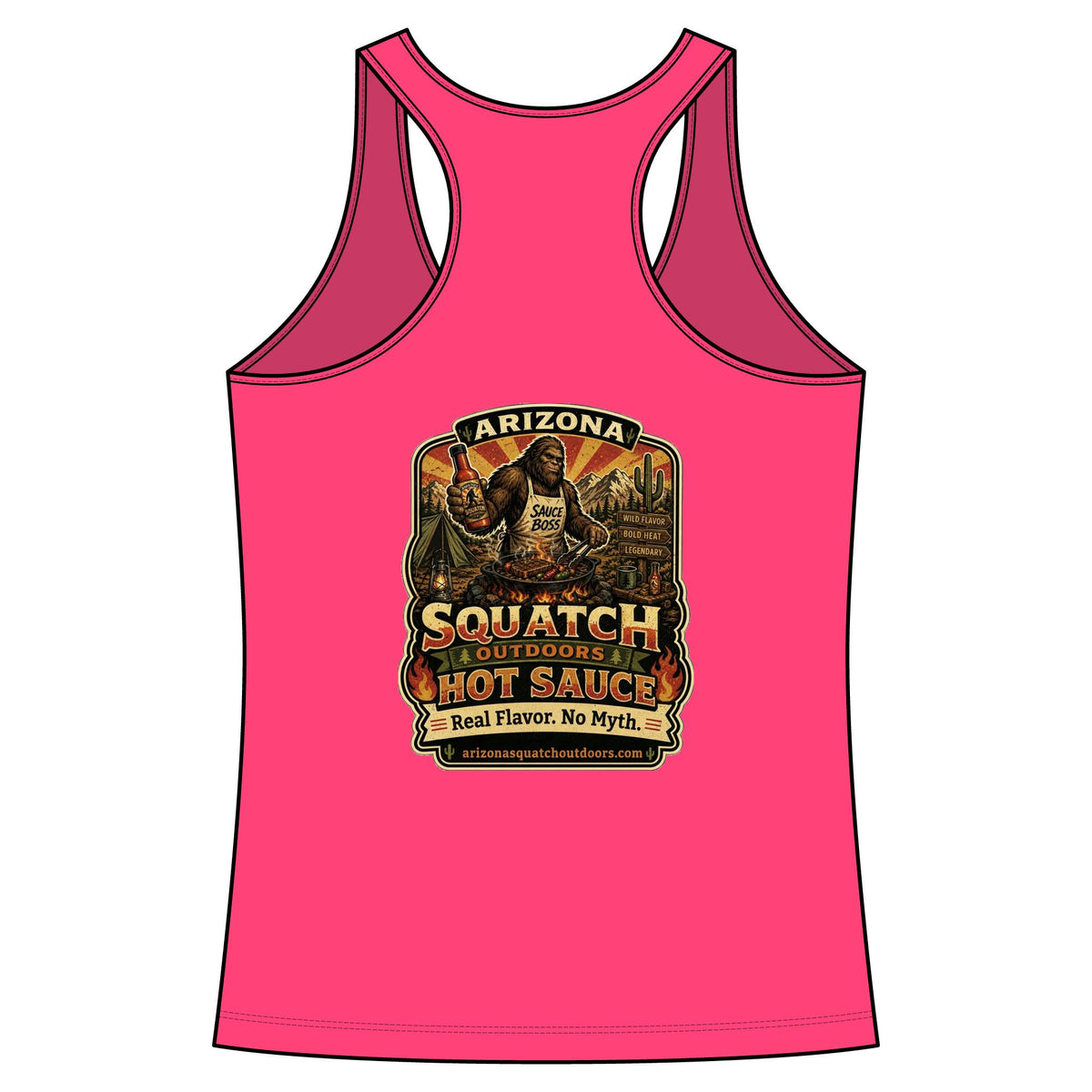 Arizona Squatch Outdoors Hot Sauce Women's Racerback Tank Top