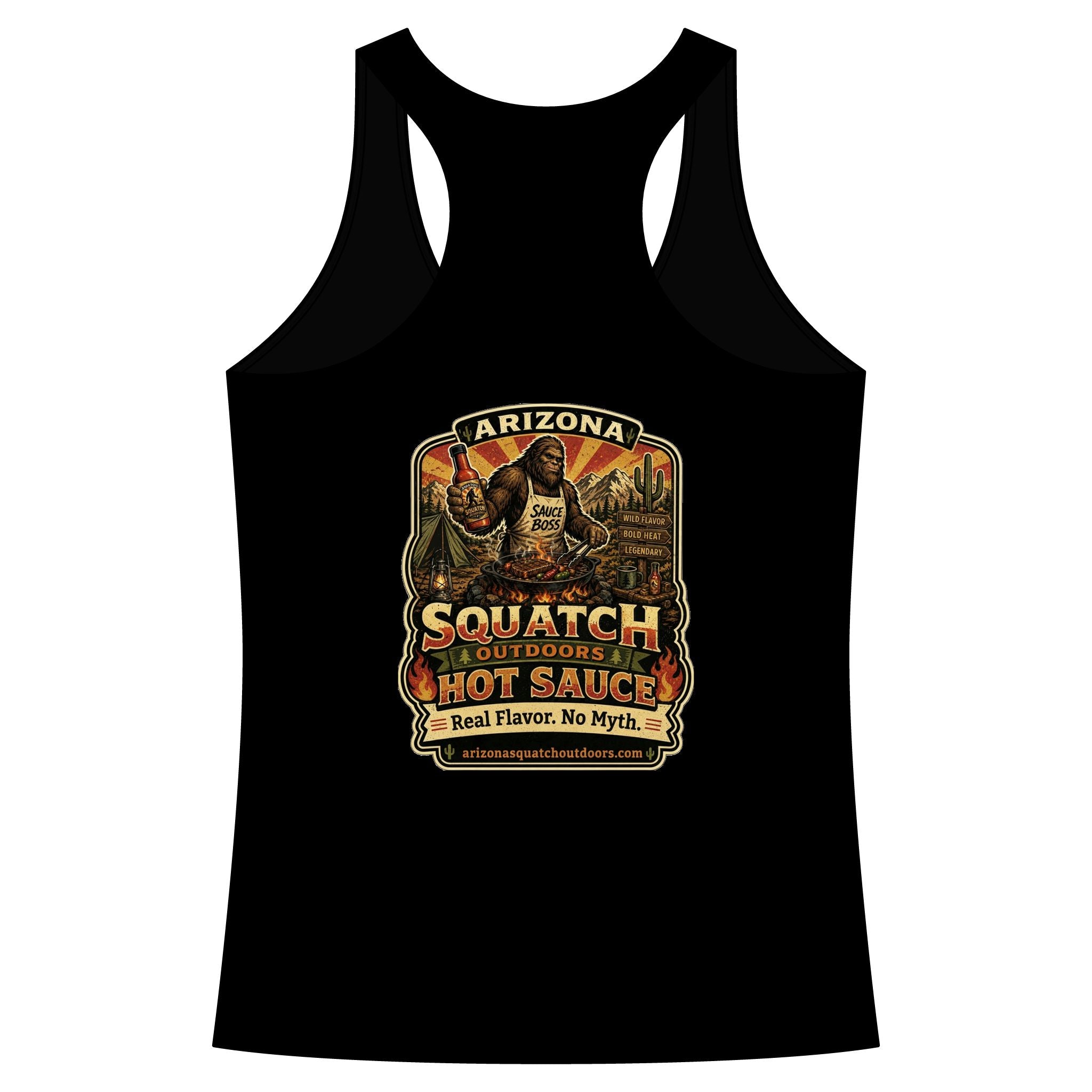Arizona Squatch Outdoors Hot Sauce Women's Racerback Tank Top