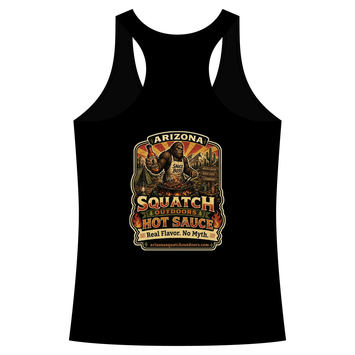 Arizona Squatch Outdoors Hot Sauce Women's Racerback Tank Top