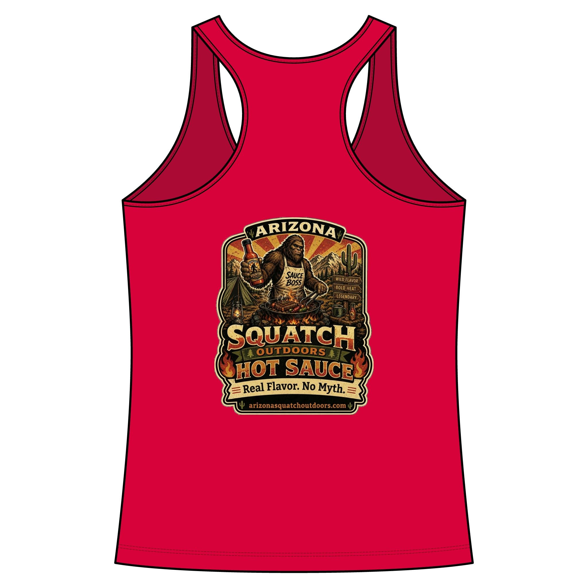 Arizona Squatch Outdoors Hot Sauce Women's Racerback Tank Top