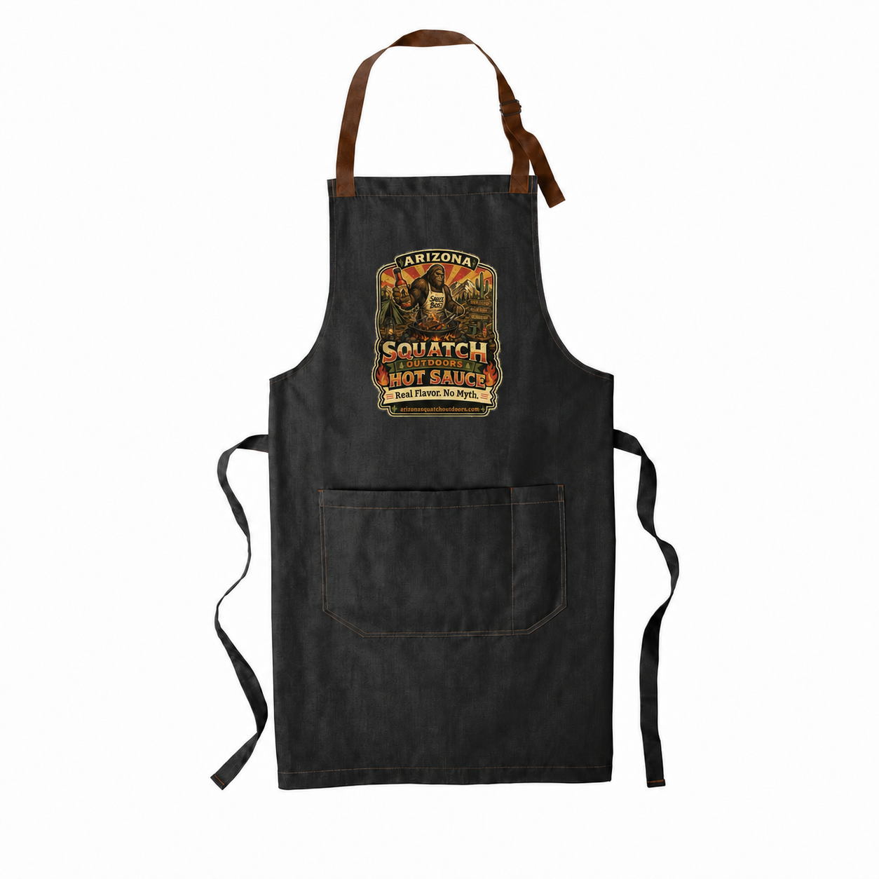 Arizona Squatch Outdoors “Sauce Boss” Rugged Denim-look Twill Bib Apron