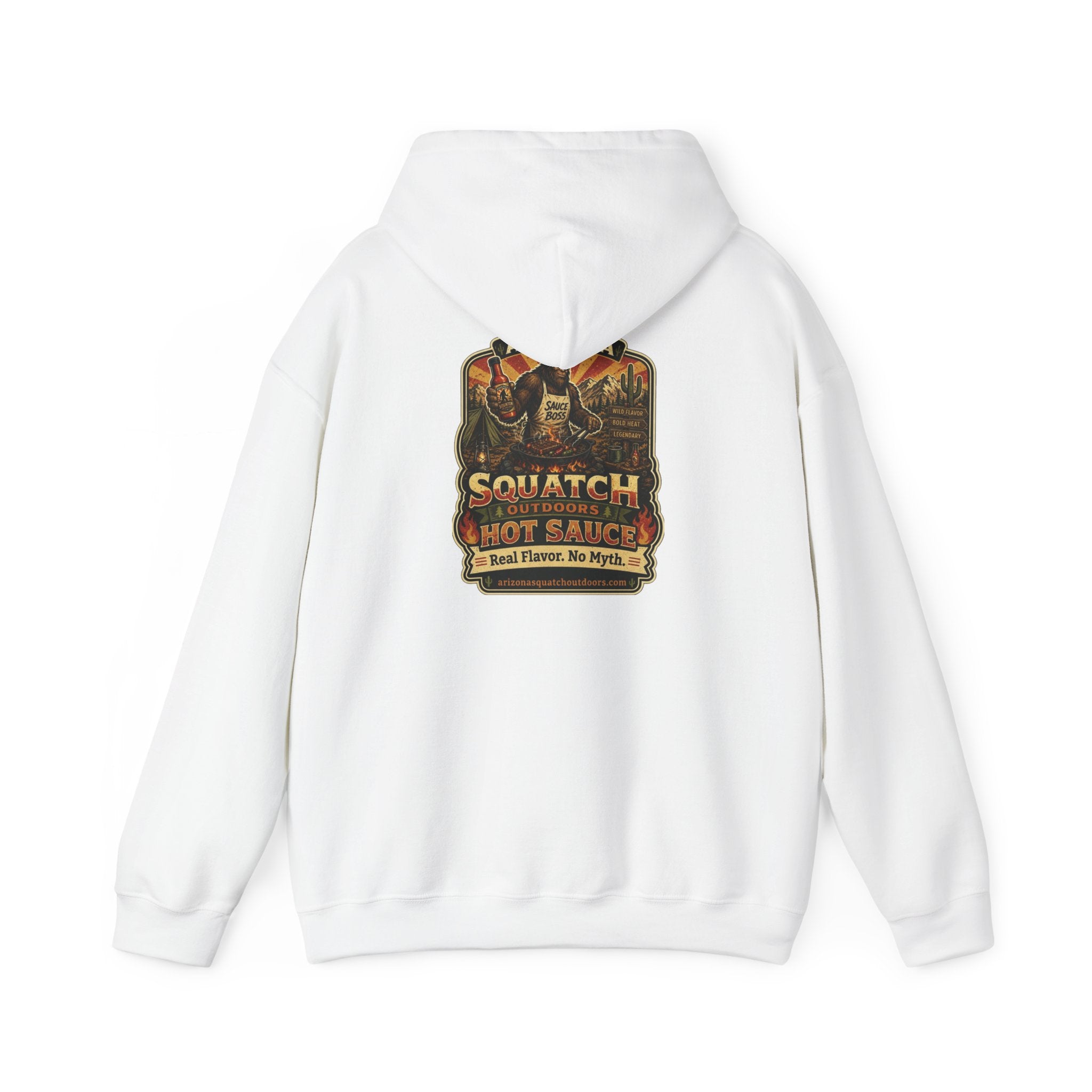 Arizona Squatch Outdoors Hoodie — Sauce Boss Hot Sauce Logo Pullover