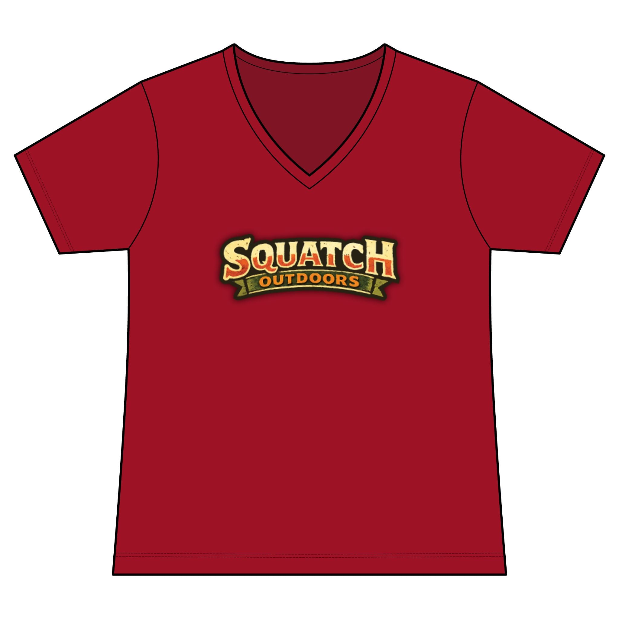 Arizona Squatch Outdoors Women's V-Neck Tee — Squatch Sauce Boss Ladies Tee