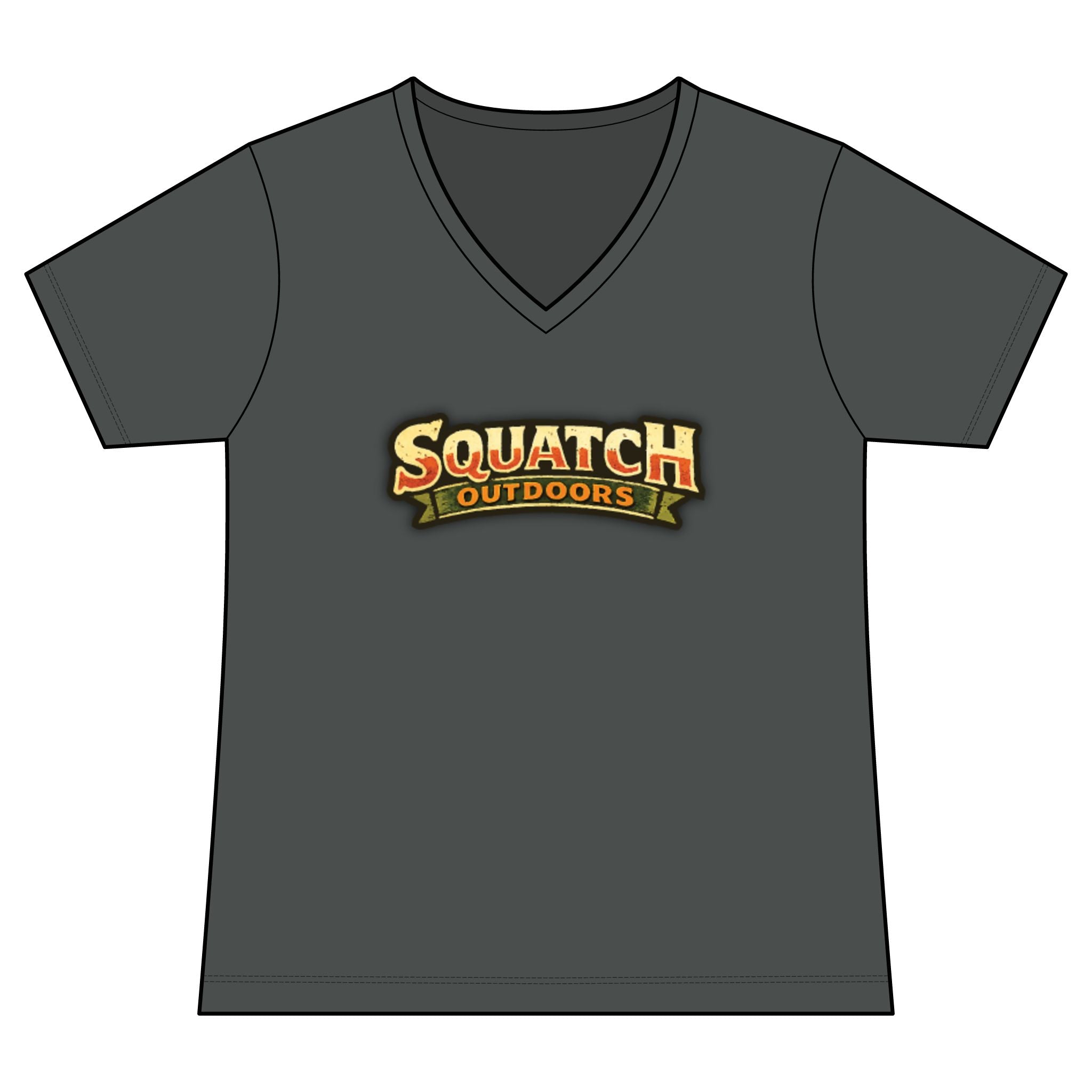 Arizona Squatch Outdoors Women's V-Neck Tee — Squatch Sauce Boss Ladies Tee
