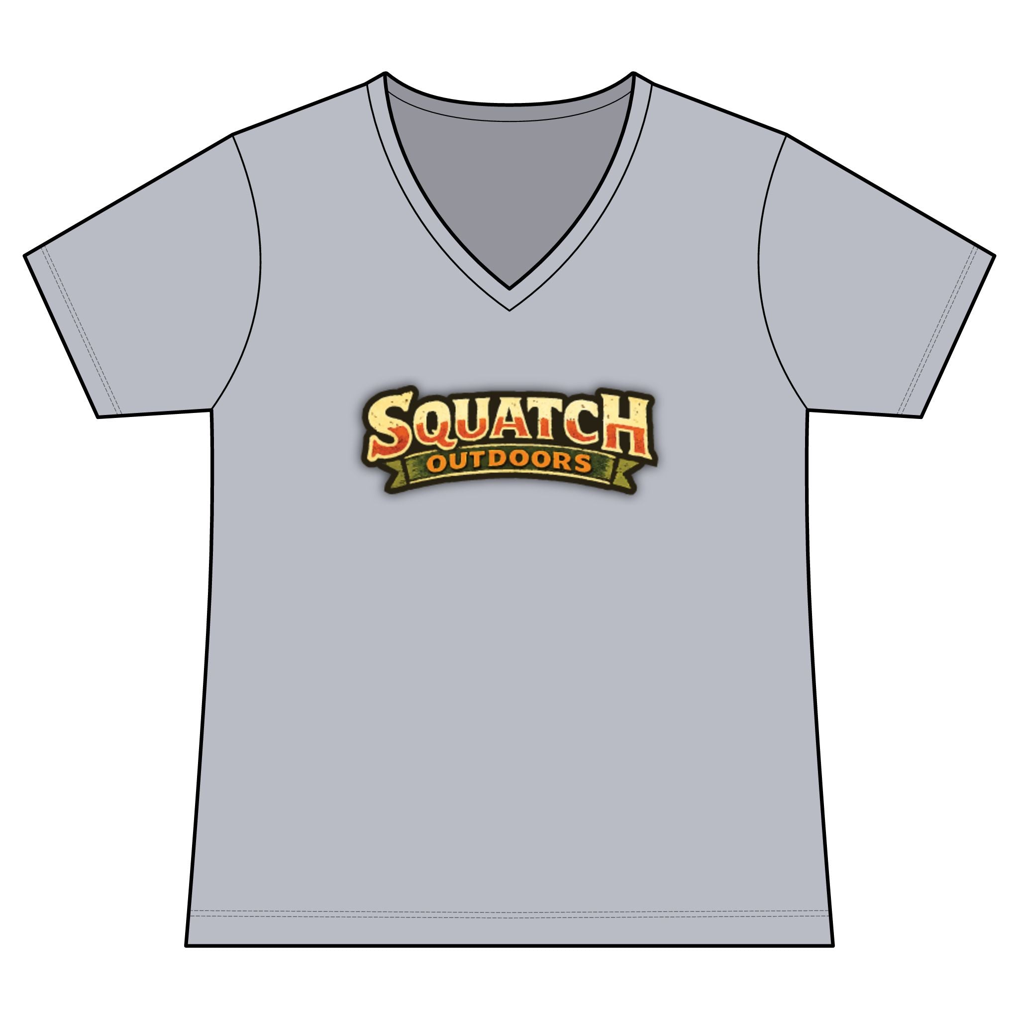 Arizona Squatch Outdoors Women's V-Neck Tee — Squatch Sauce Boss Ladies Tee