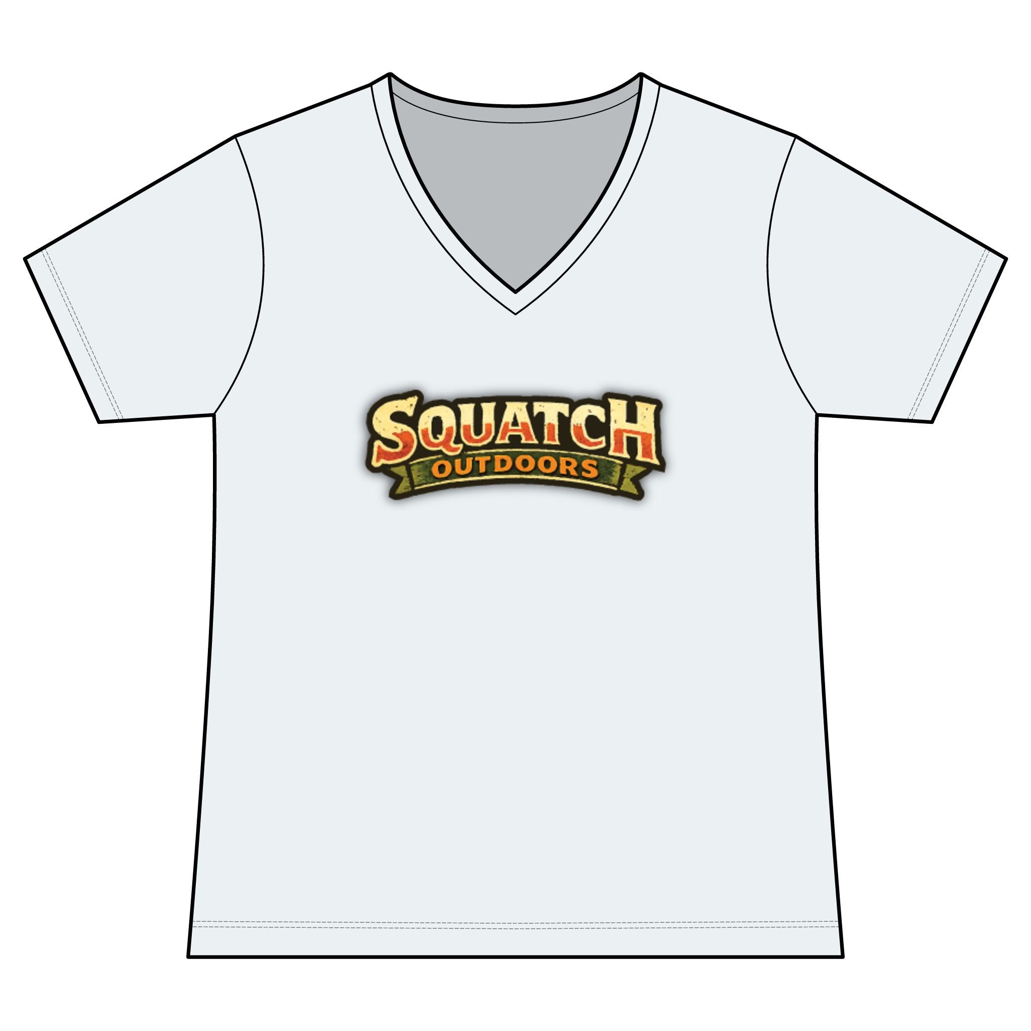 Arizona Squatch Outdoors Women's V-Neck Tee — Squatch Sauce Boss Ladies Tee
