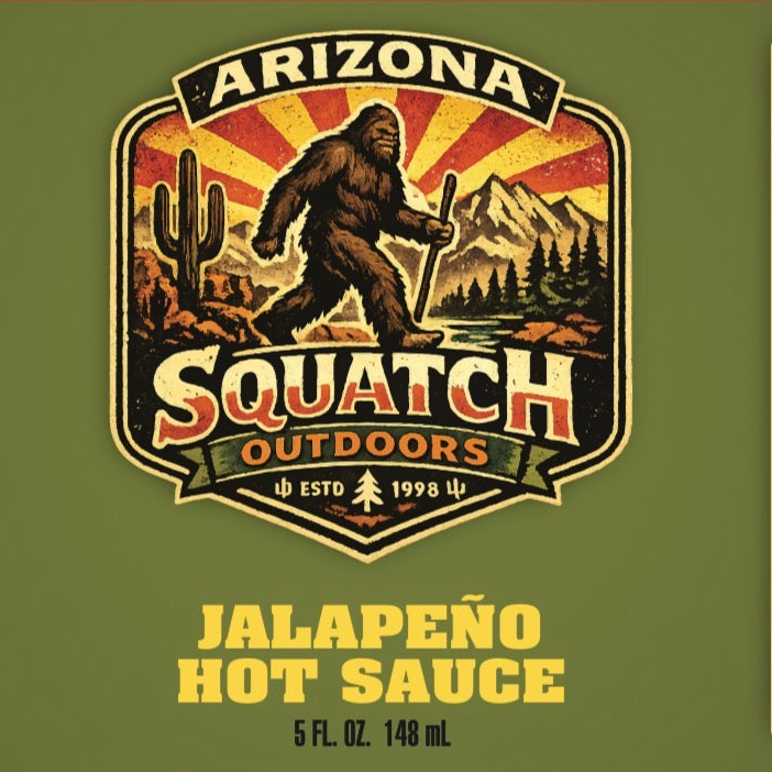 Arizona Squatch Outdoors Jalapeño Hot Sauce 5oz Bottle