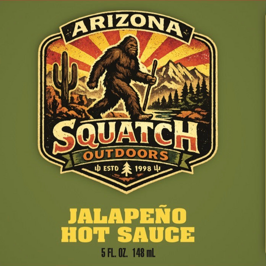 Arizona Squatch Outdoors Jalapeño Hot Sauce 5oz Bottle