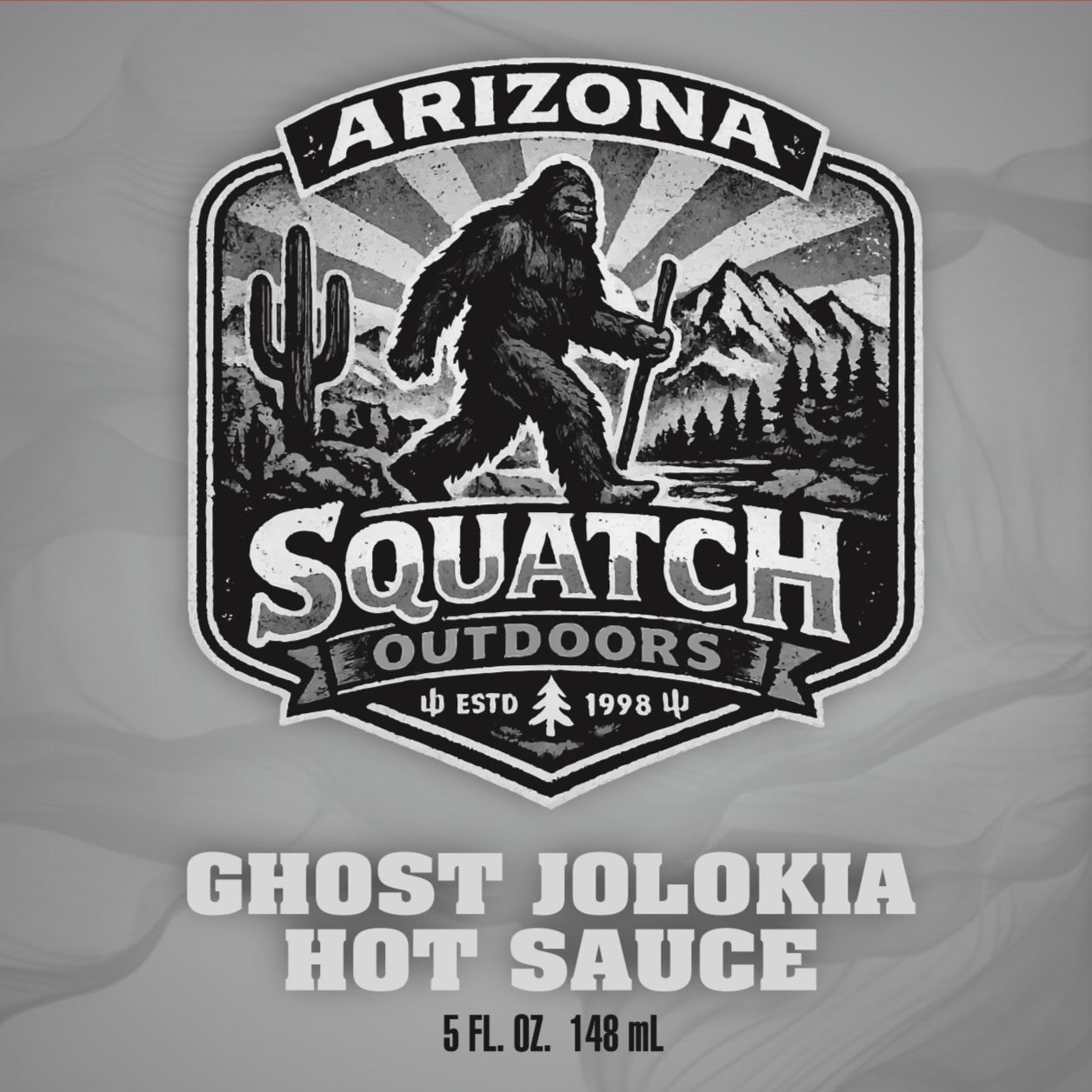 Arizona Squatch Outdoors Ghost Jolokia Hot Sauce 5oz Bottle