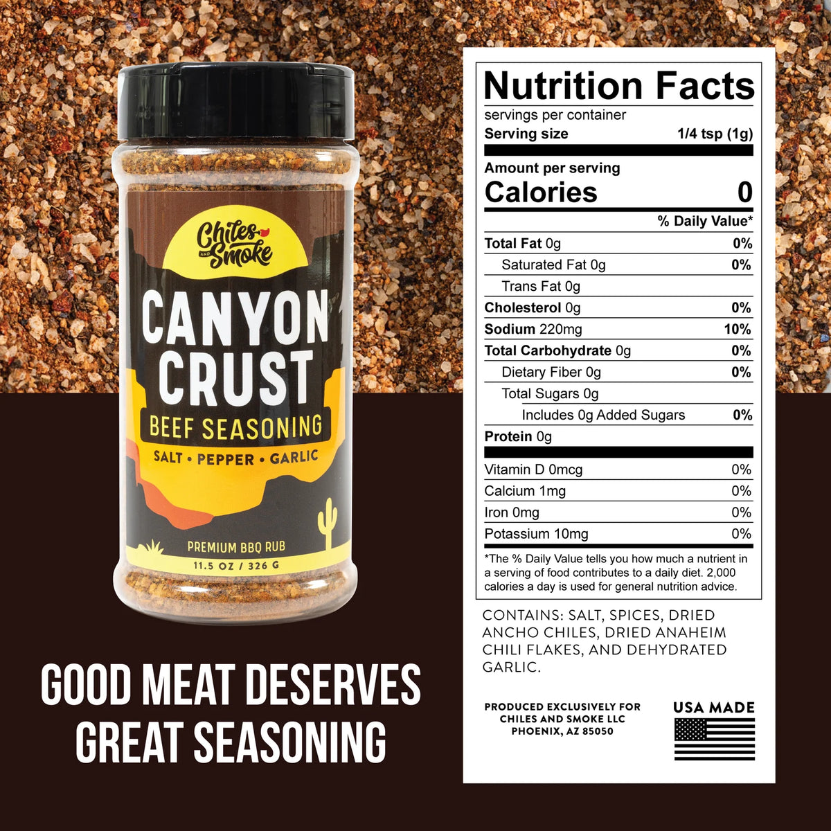 Canyon Crust Beef Seasoning | Chiles and Smoke – Arizona Squatch Outdoors